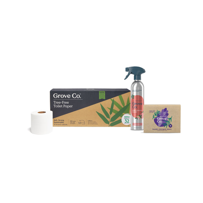 The Grove Collaborative New Home Everyday Clean Trio is displayed on a white background.