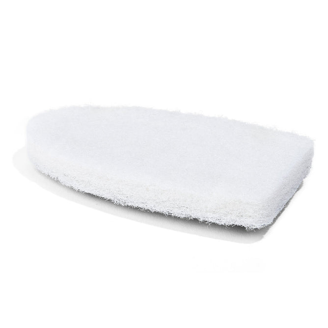 The Grove Co. Tub Handler Buildup Banisher Scrubber Head, featuring a rough-textured top surface perfect for bathtub scouring, is displayed against a plain white background.